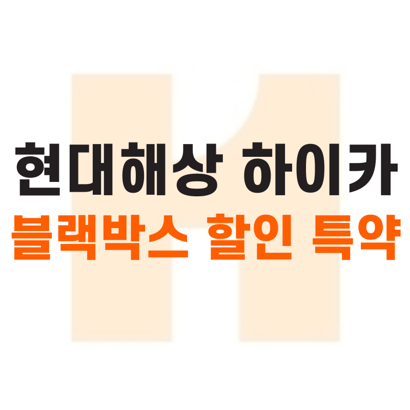 하이카 블랙박스 할인 특약
