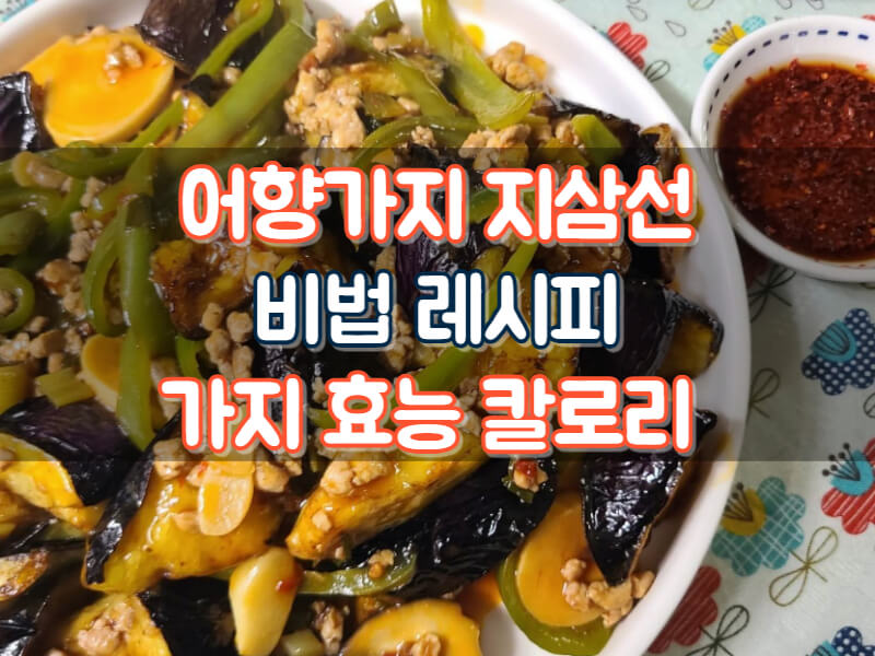 어향가지 레시피 지삼선 만들기 덮밥 소스 칼로리 효능