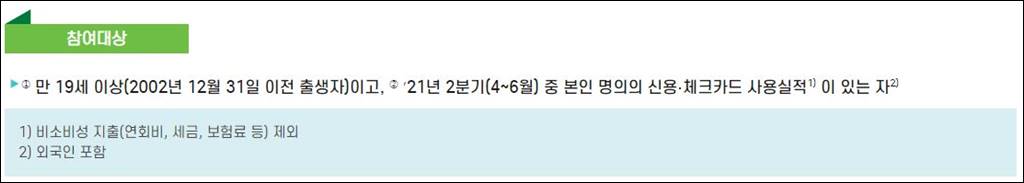 상생소비지원금 대상