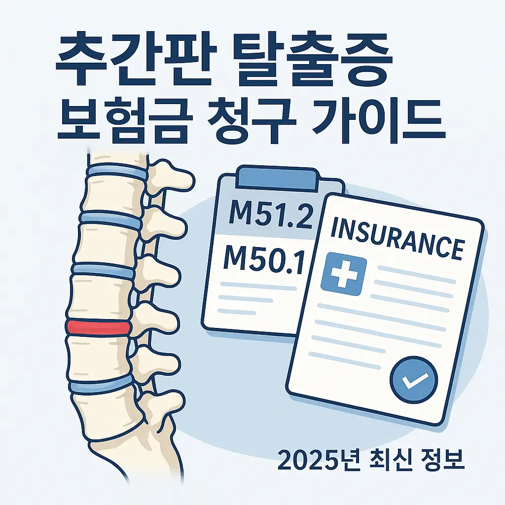 추간판 탈출증 보험금 청구 가이드 2025년 최신정보