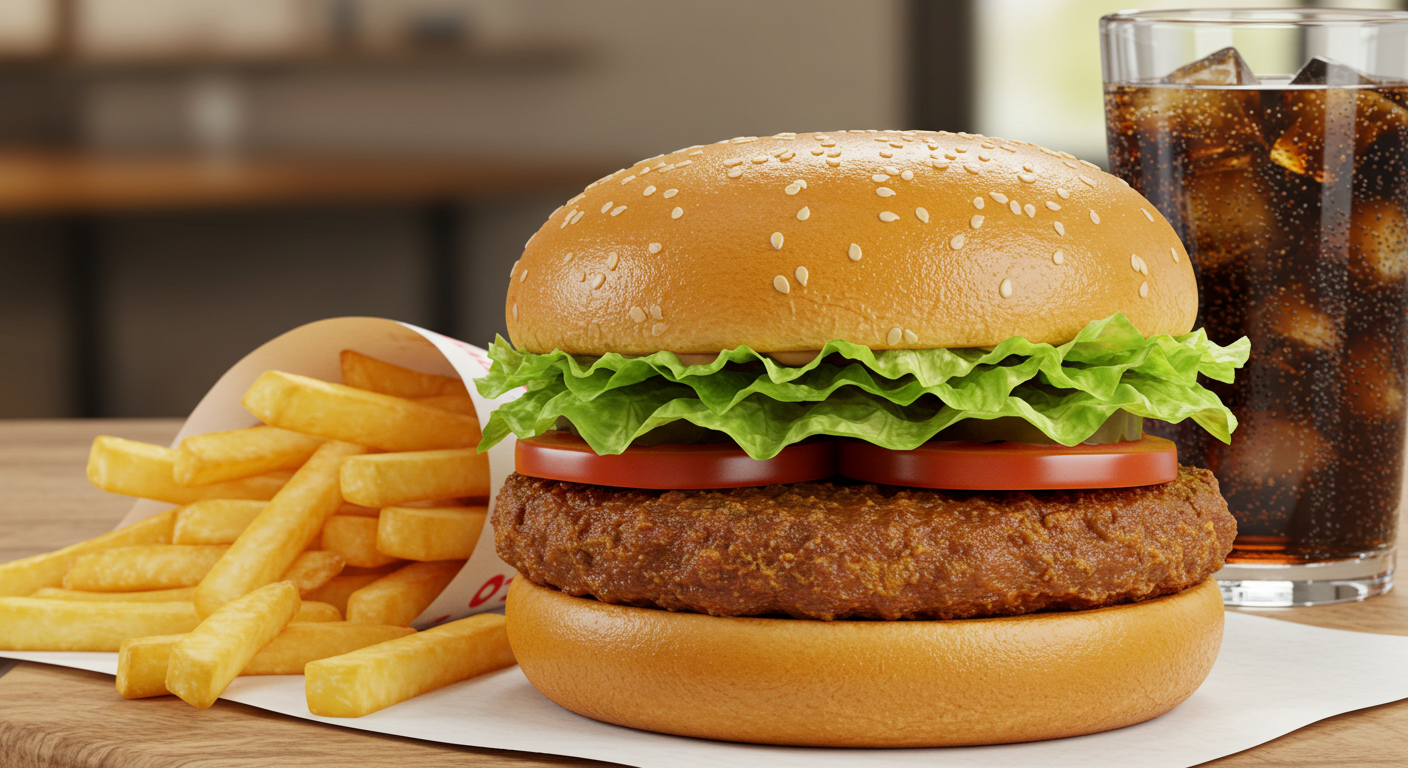 핫크리스피버거 세트 클로즈업 이미지