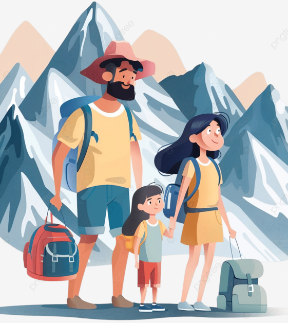 가족 여행 일러스트