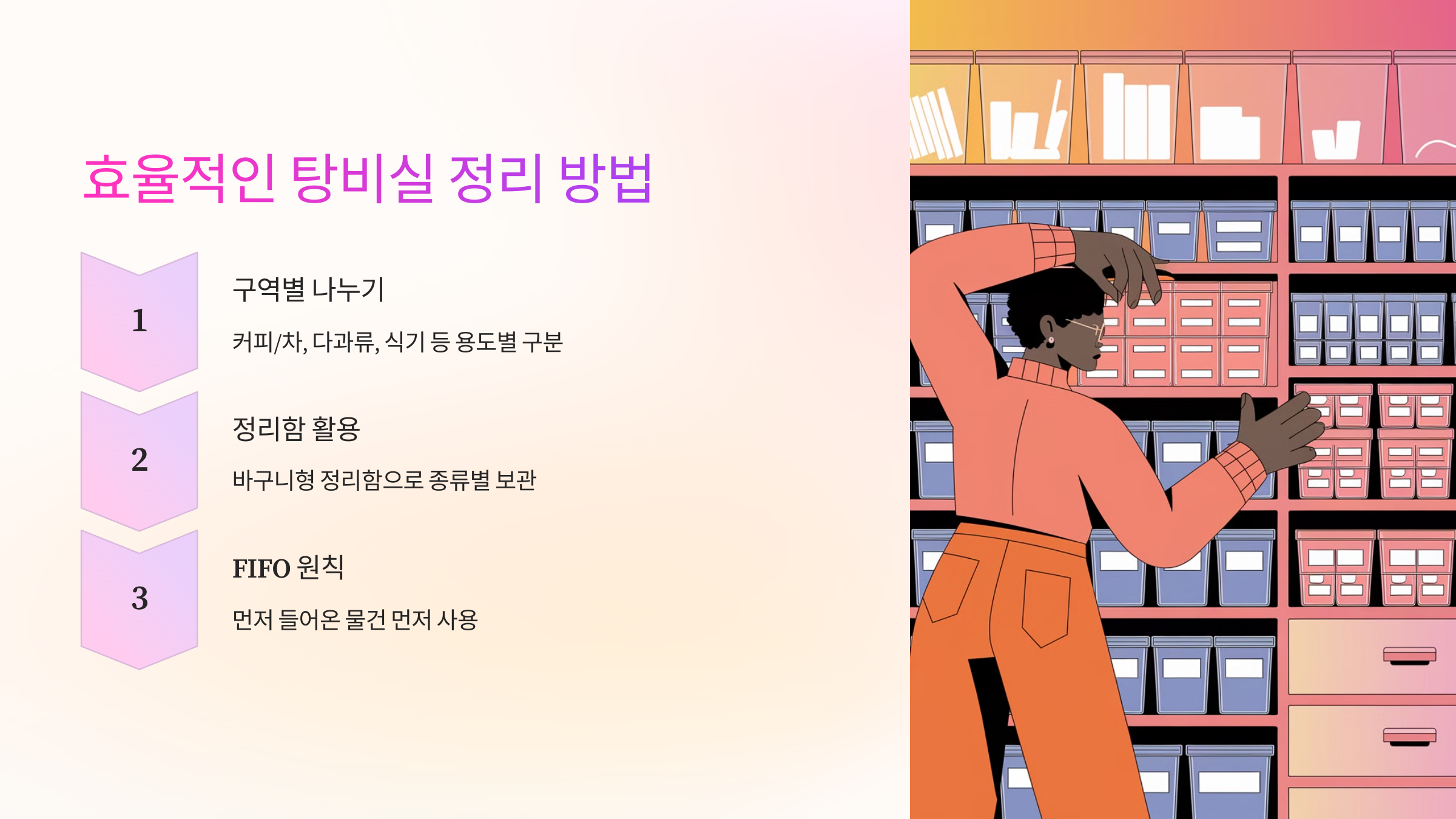 효율적인 탕비실 정리 방법