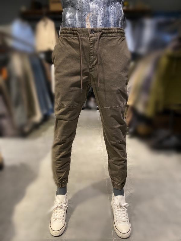 버커루 남성 트윌스판 가먼트다잉 조거팬츠 B215PT230P