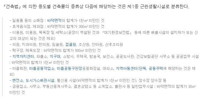 총포판매소, 사진관 등 제2종 근린생활시설의 추가적인 예시