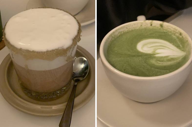 살구 런던 포그, 녹차라테