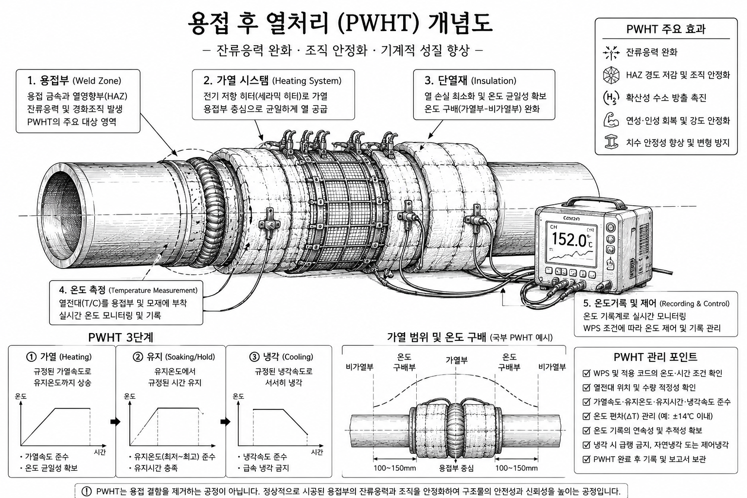 용접 후 열처리 개념도