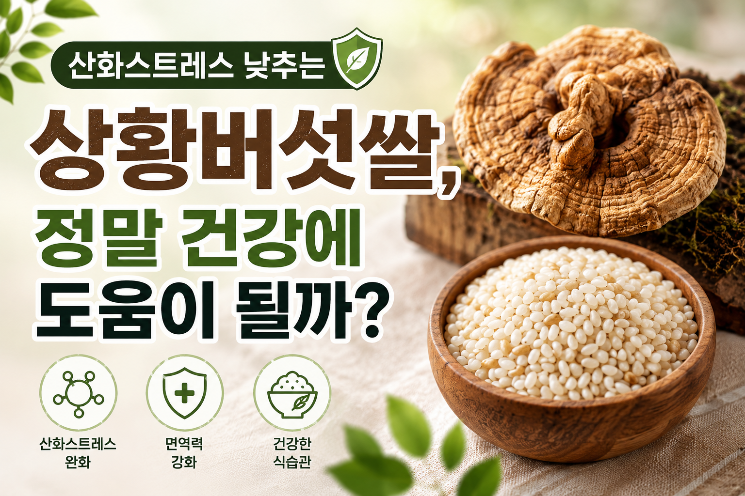 상황버섯쌀 정말 건강에 도움이 될까?
