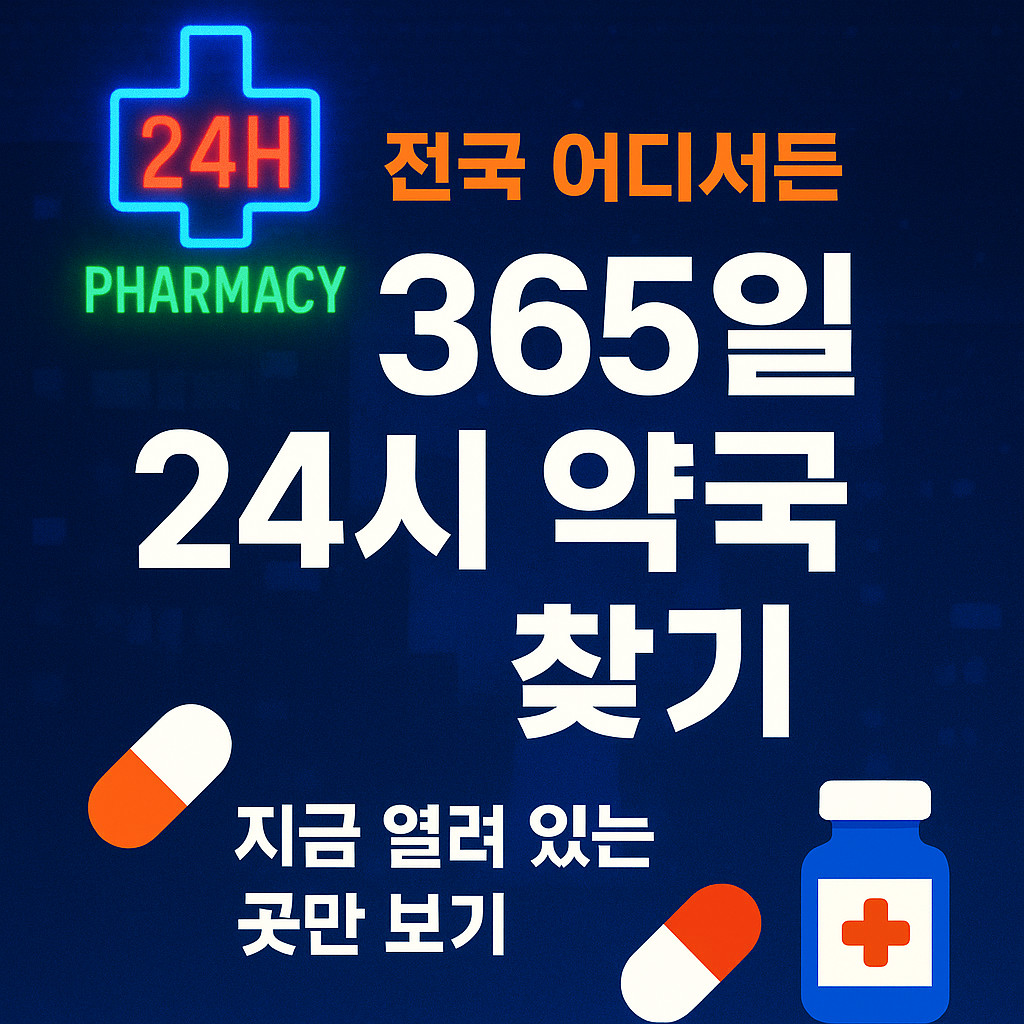 전국 365일 24시 약국 병원