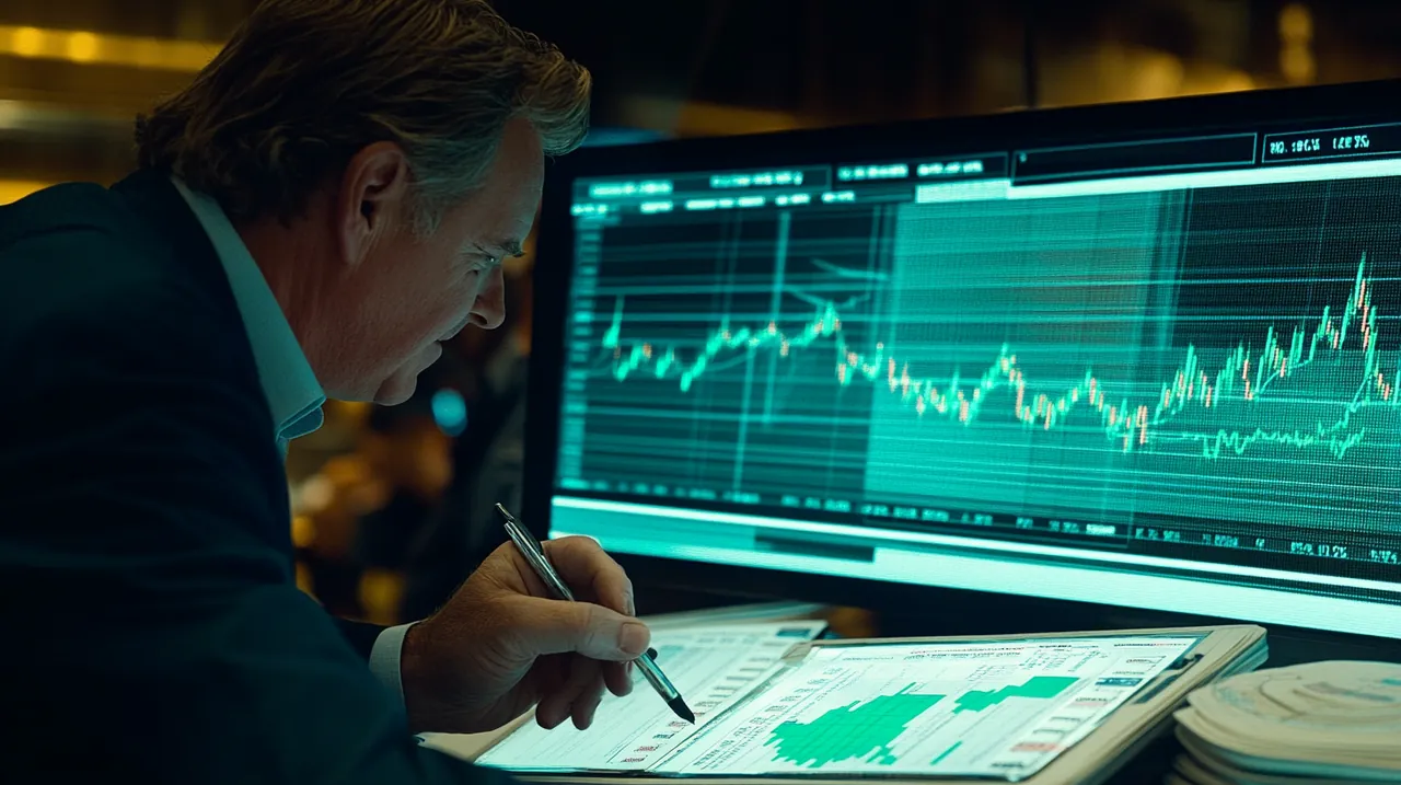 투자자들이 2차전지 관련 주식을 분석하며 금융 시장에서 경쟁력을 높이는 모습을 담고 있습니다. 주식 시장의 활기와 집중력이 돋보입니다.