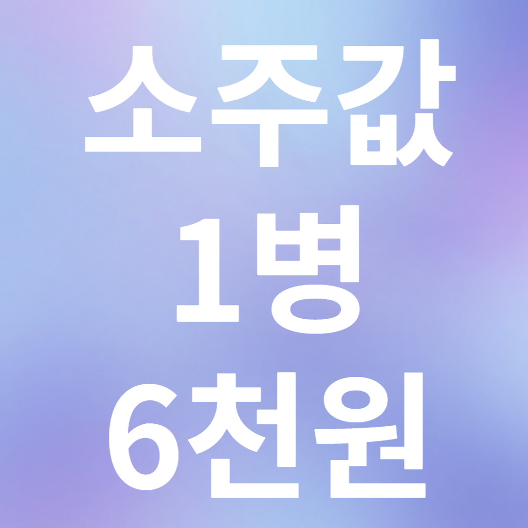 소주값 1병 6천원
