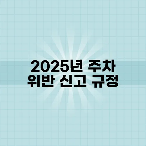 2025년 주차 위반 신고 규정, 포상금 지급 기준 정리