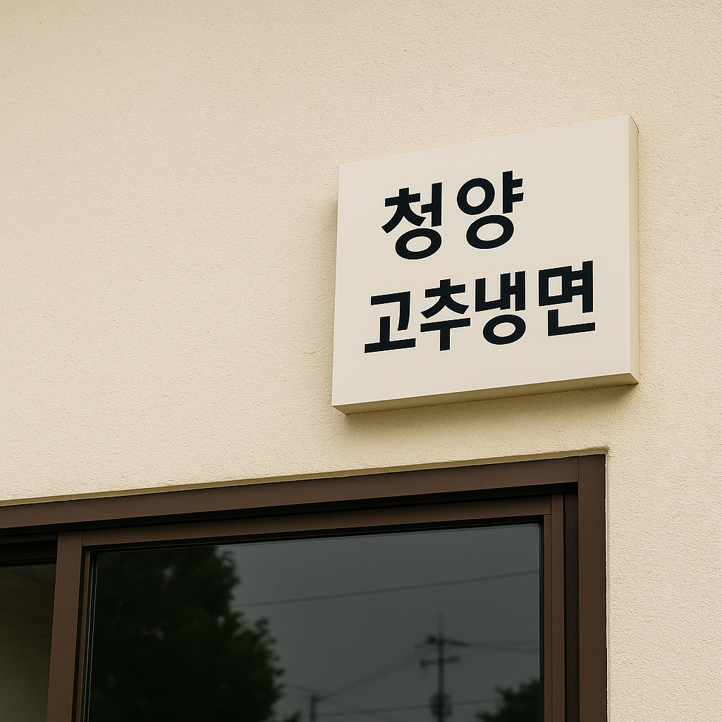 청양고추냉면을연상하게하는 사진