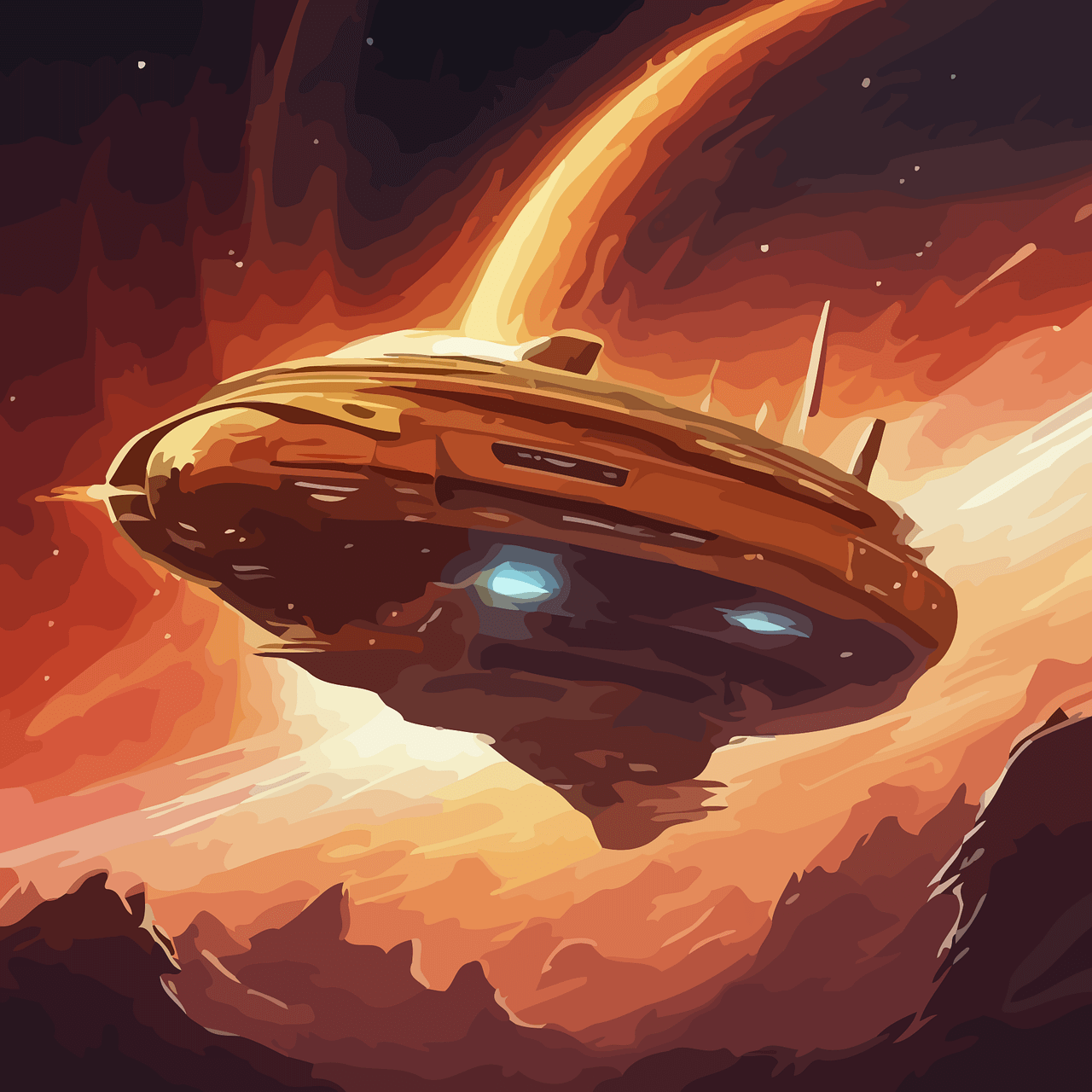 미래의 우주선 관련 그림