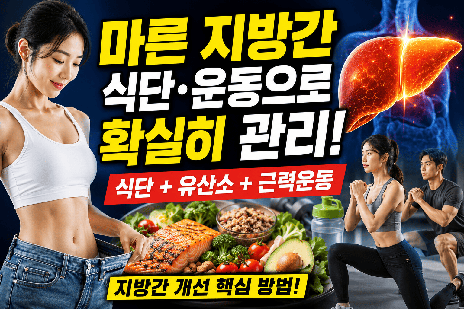 마른 지방간 관리법 (식단, 유산소, 근력운동)