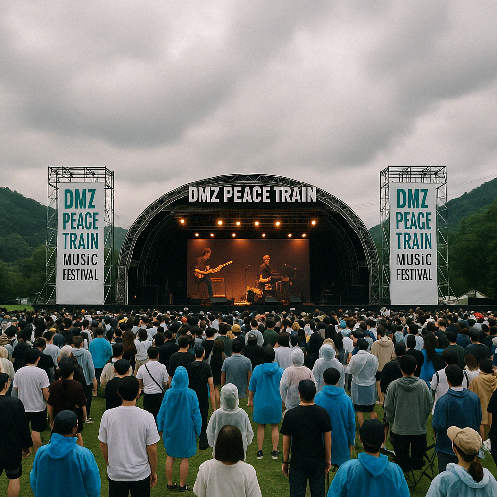 DMZ 뮤직 페스티벌 참여중인 사람들
