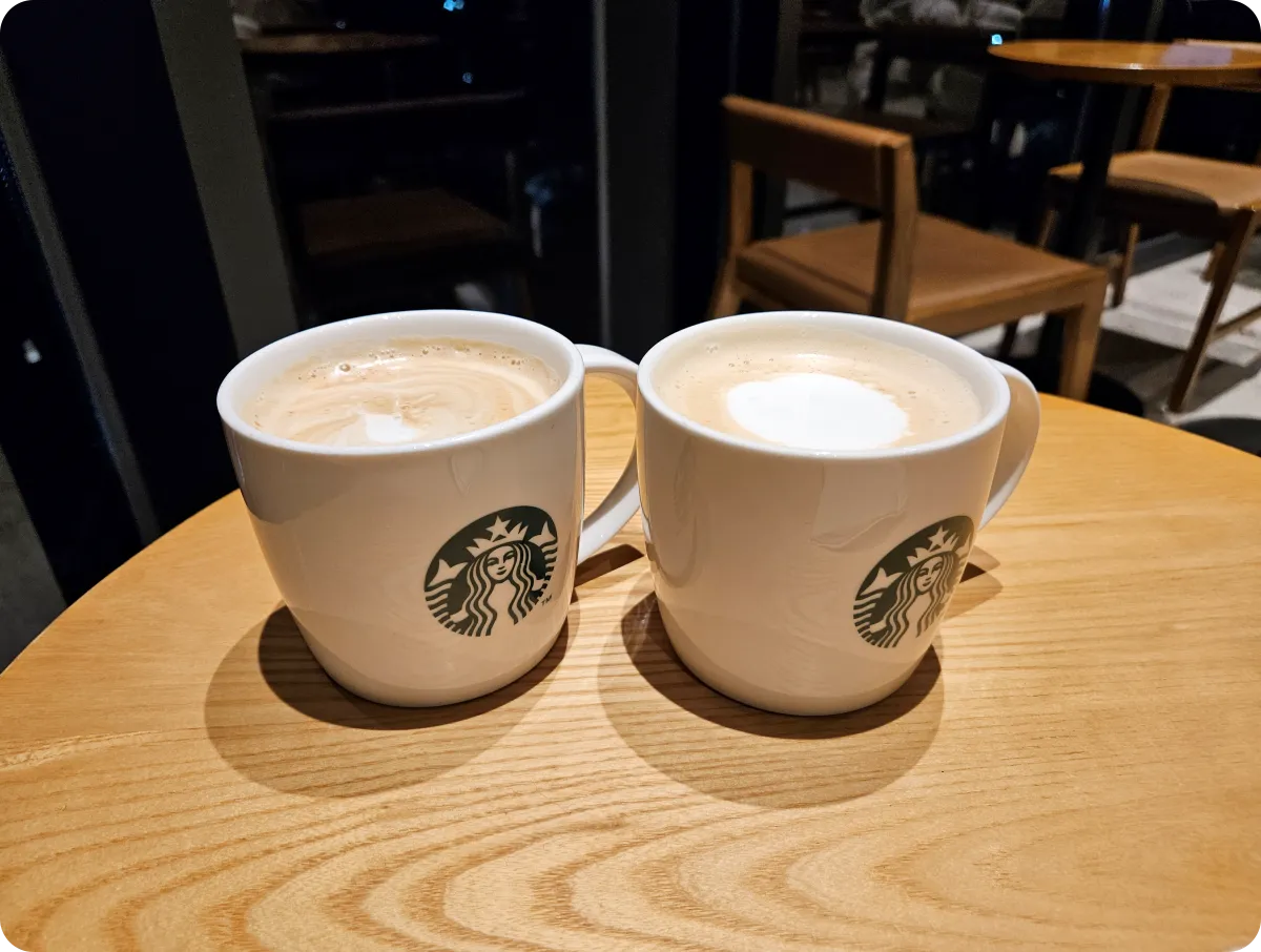 스타벅스-남양주삼패점-카페라떼-플랫화이트-커피라떼아트