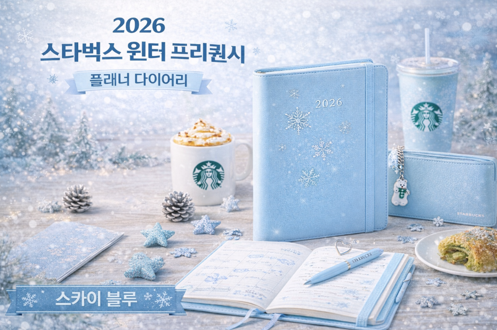 2026 스타벅스 윈터 플래너 스카이블루 완벽 분석