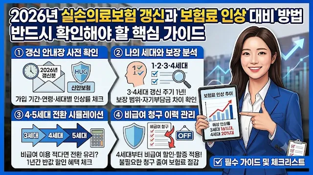 2026년 실손의료보험 갱신과 보험료 인상 대비 방법 안내 이미지
