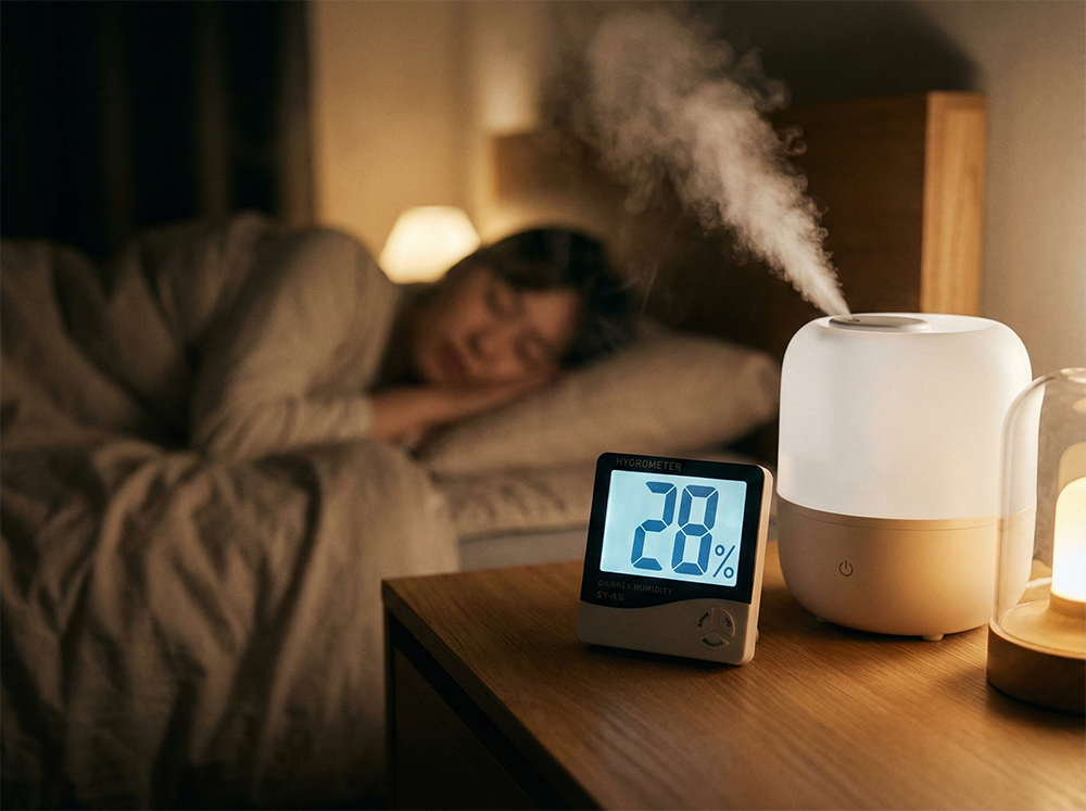 실내 습도 저하, 비염 가습기, 코 점막 건조, 밤 코막힘 원인 환경