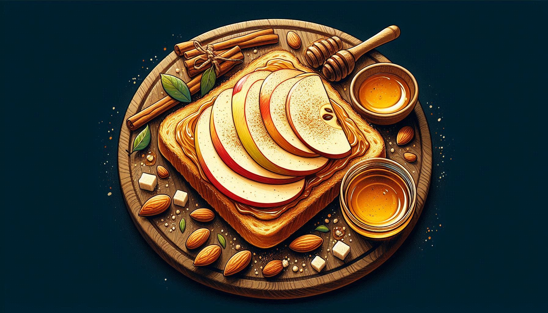 사과 버터 토스트