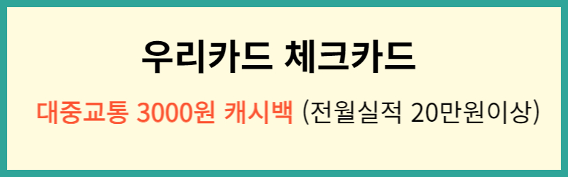 알뜰교통카드 체크카드