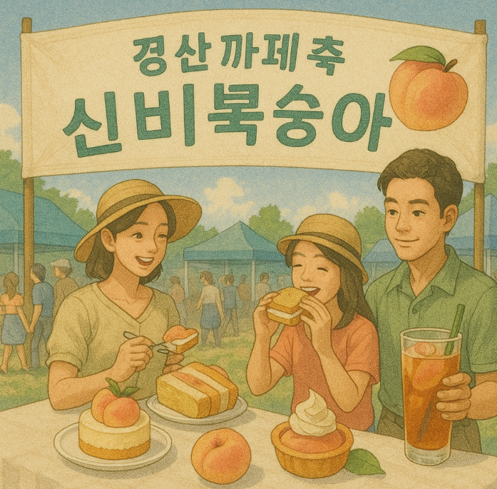 경산카페축제 신비복숭아 디저트