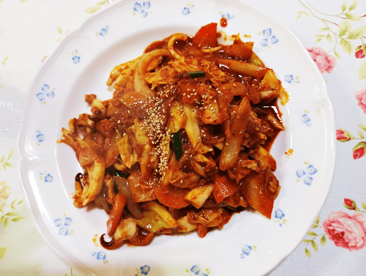 갑오징어 요리 갑오징어 야채 볶음 레시피