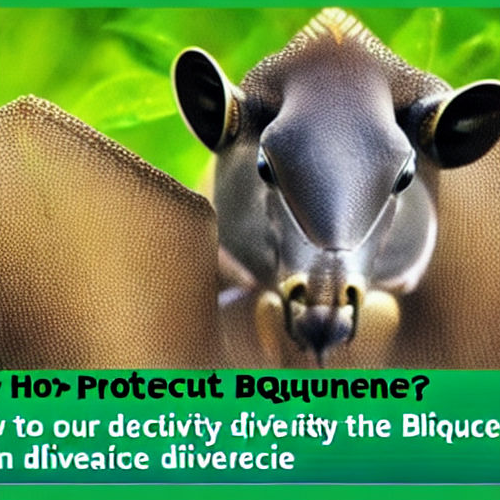 우리의 생명다양성을 지키는 법, 알아보기