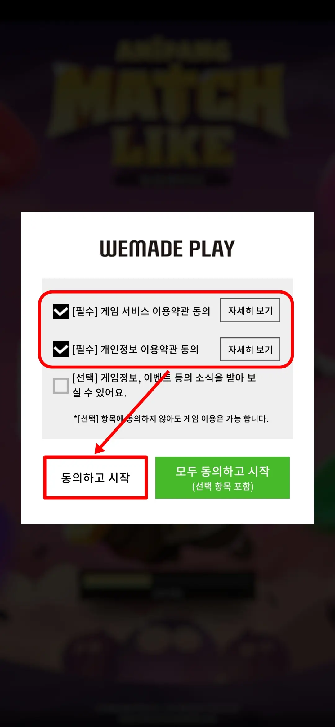 이용약관 동의 