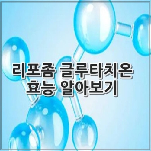 리포좀 글루타치온 효능 10가지 알아보기