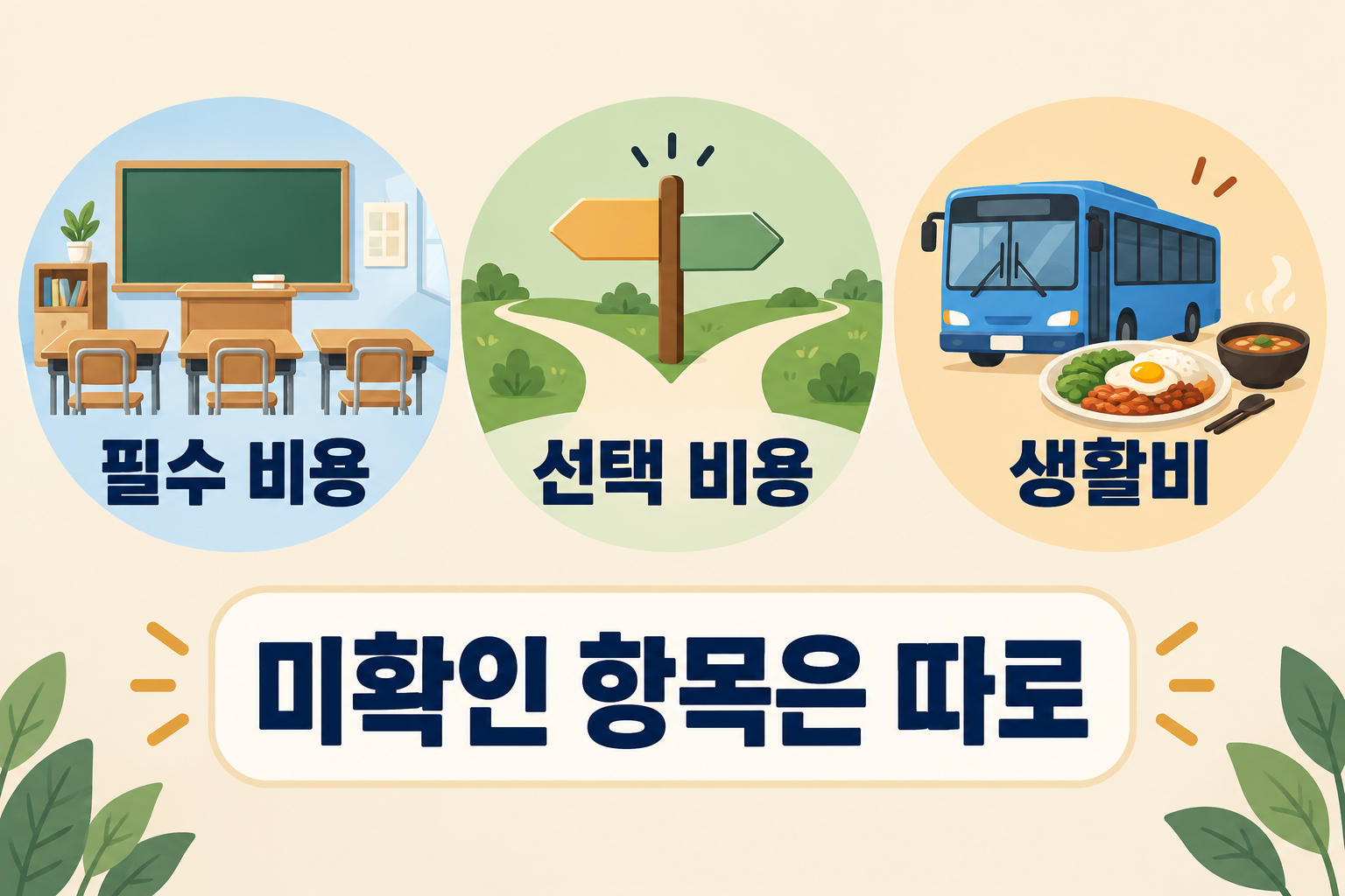 같은 범위의 비용을 놓고 비교해야 합니다.