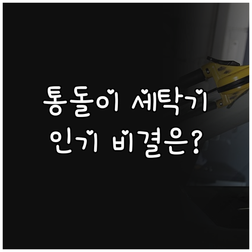 통돌이 세탁기, 왜 이렇게 인기 있을