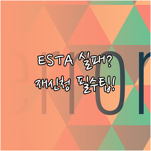 ESTA 신청 실패, 동일 여권 재신..