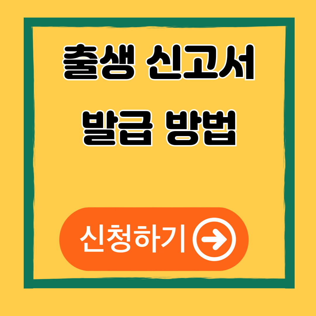 출생신고서 발급 가이드