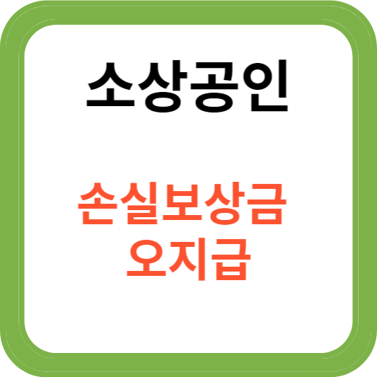 소상공인 손실보상금 오지급