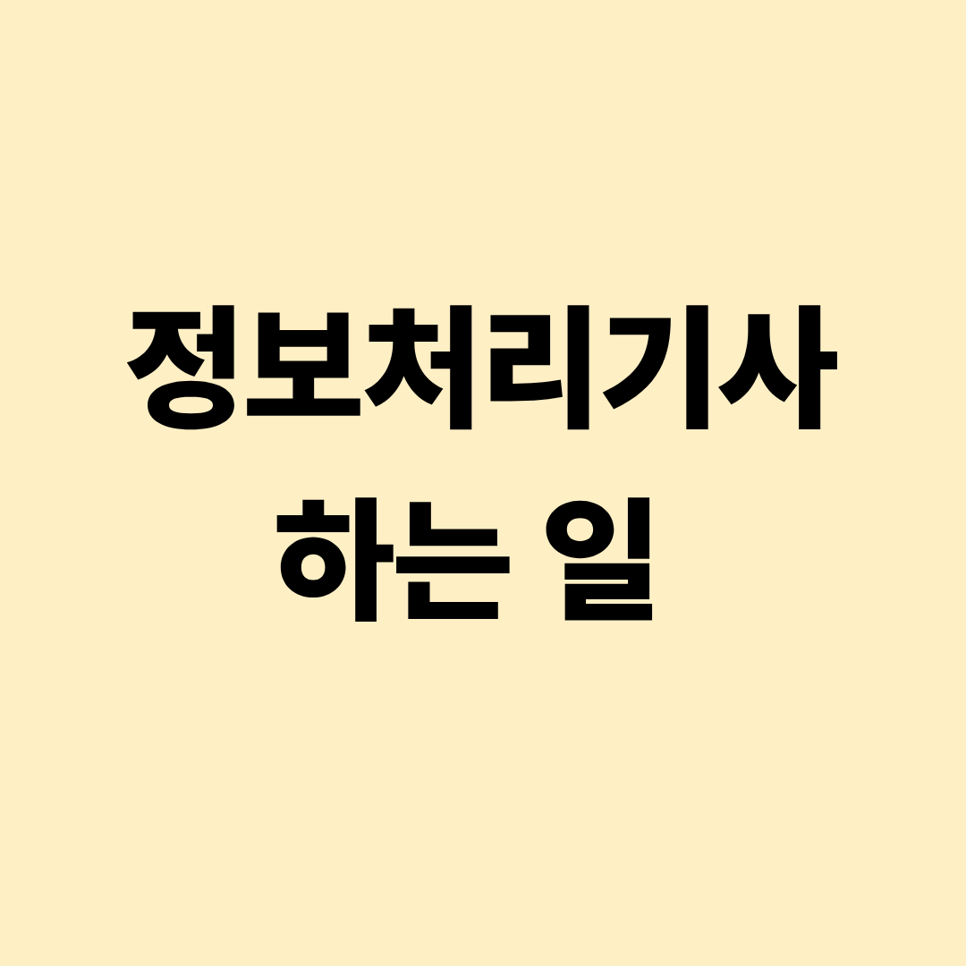정보처리기사가 시스템을 구축하고 데이터를 관리하는 장면을 설명한 이미지