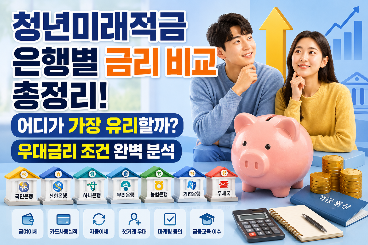 청년미래적금 은행별 금리 비교 총정리! 어디가 가장 유리할까? 우대금리 조건 완벽 분석 관련 사진