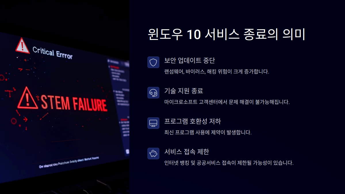 2025년 윈도우 10 서비스 종료