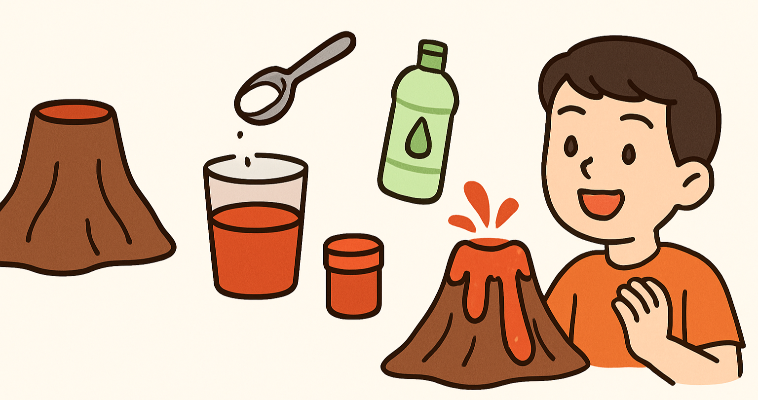 용암 분출 대 실험! 식초와 베이킹소다로 화산 폭발 실험하기