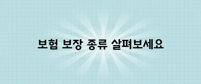 자차와 대인, 대물까지 포함하는 맞춤형 자동차 보험 보장 비교 가이드!