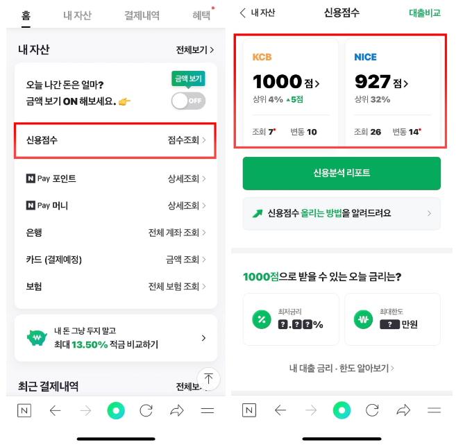 신용등급 점수표
