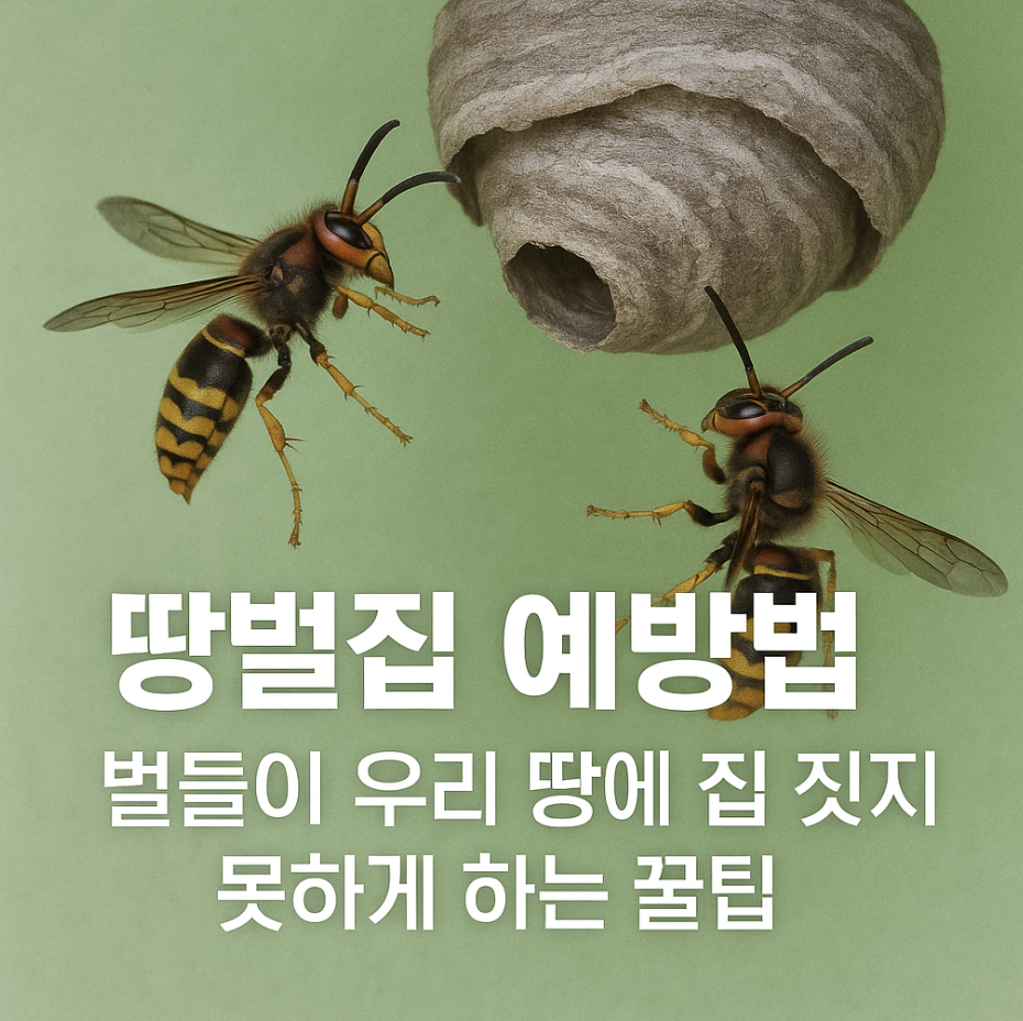 땅벌집 예방법, 벌들이 우리 땅에 집 짓지 못하게 하는 꿀팁