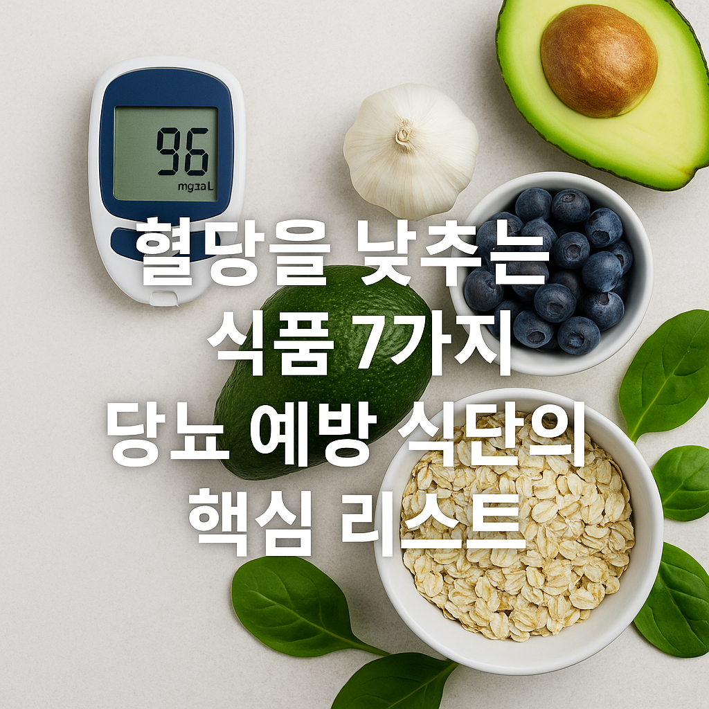 혈당을 낮추는 식품 7가지