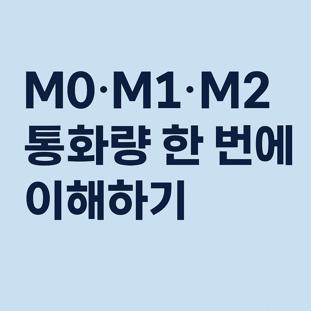 M0&middot;M1&middot;M2 통화량 비교 이미지