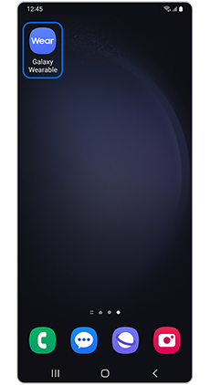 Galaxy Wearable 앱 실행