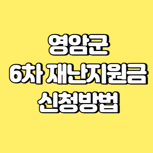 영암군 6차 재난지원금 신청방법 썸네일