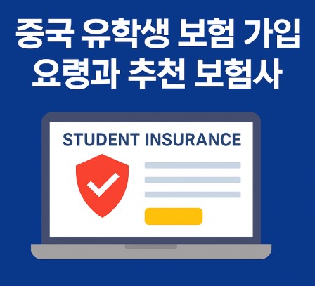 중국 유학생 보험 가입 요령과 추천 보험사 사진