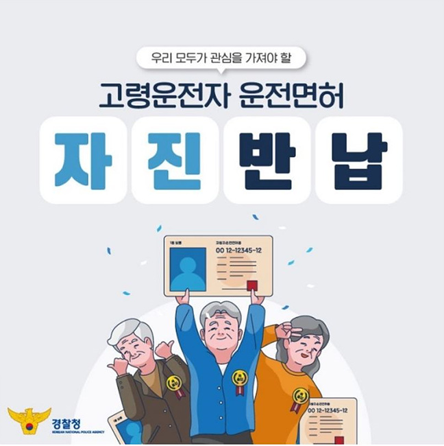 고령운전자 운전면허 자진반납 그림 썸네일