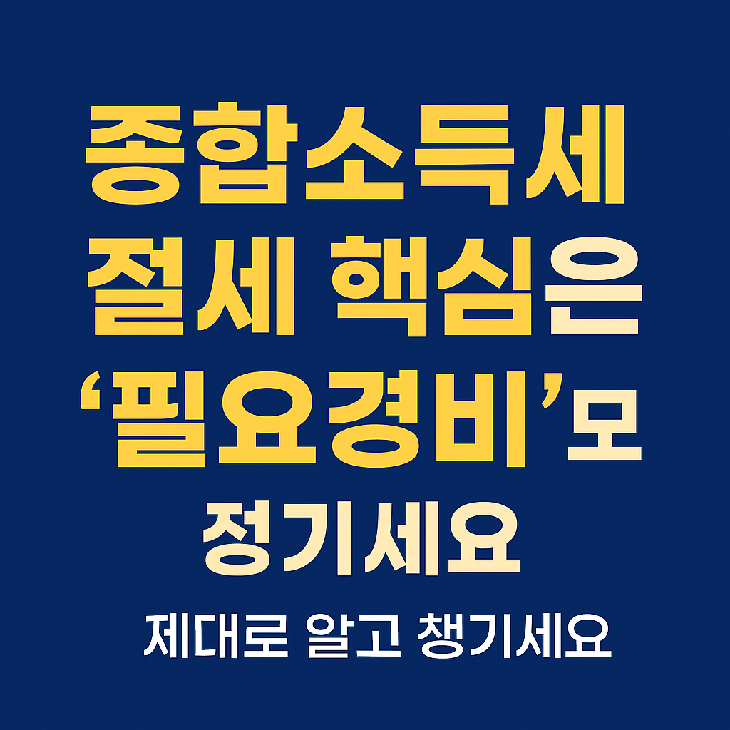 종합소득세 폭탄 피하려면?